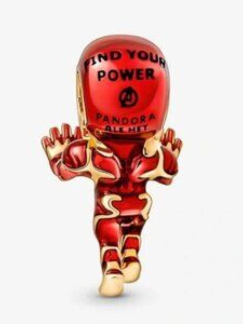 Pandora Red and Gold Superhero Charm Bead - Picture 3 of 4